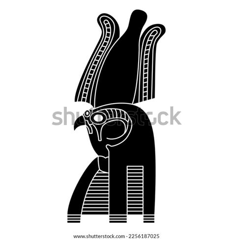 Head Ancient Egyptian God Horus Falcon Stock Vector Royalty Free