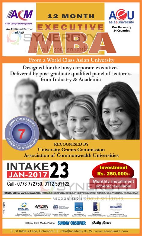 asia-e-university-12-month-executive-mba - Education SynergyY