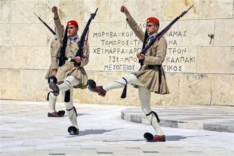 Cambio Ceremonial Del Guardia En Atenas Imagen De Archivo Editorial