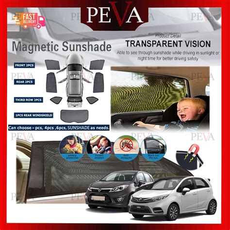 Proton Iriz Old New Magnetic Sunshade Car Window Windscreen Strong