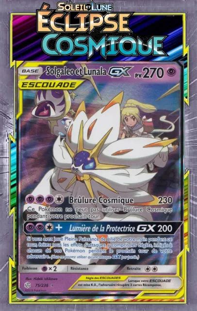 SOLGALEO ET LUNALA SL12 Éclipse Cosmique 75 236 Carte Pokemon Neuve