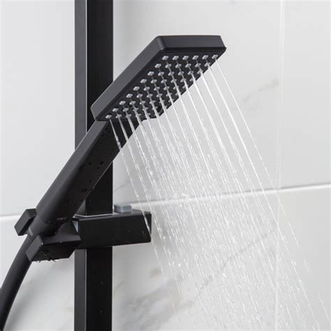 Bristan Craze Black Exposed Bar Shower Valve Kit With Rigid Riser And