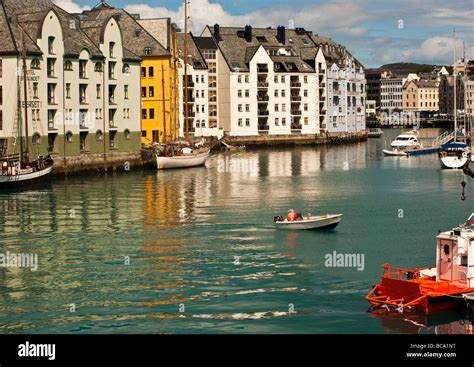 Art Nouveau buildings, Alesund, Norway Stock Photo - Alamy