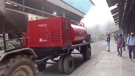 Red Mild Steel Fog Cannon Dust Suppression System Robotic 40 HP At