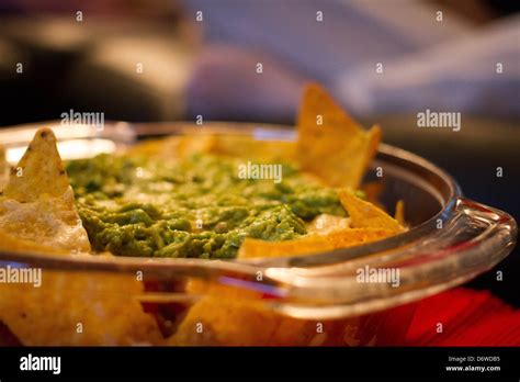 Nachos & Guacamole Stock Photo - Alamy