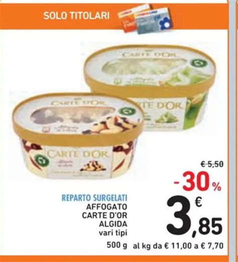 Reparto Surgelati Affogato Carte D Or Algida Vari Tipi G Offerta Di