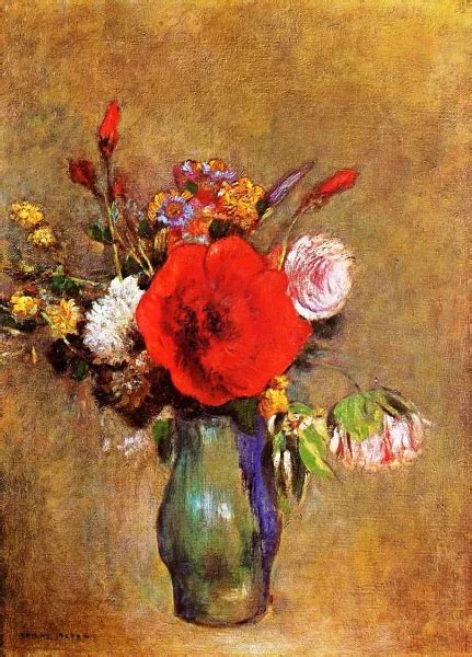 Vase Of Flowers By Odilon Redon Oil Painting Reproduction For Sale