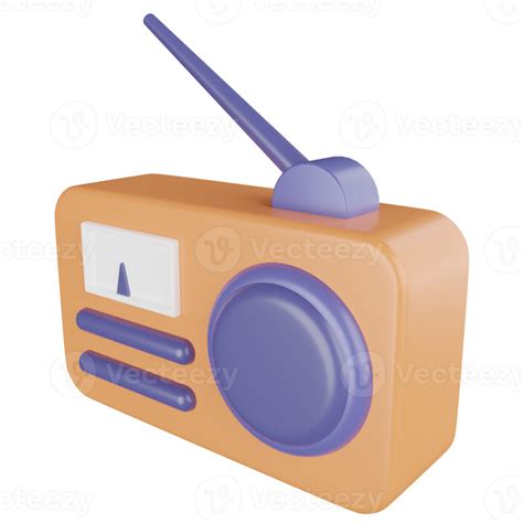 Vintage Radio 3d Render Icon 14919722 Png