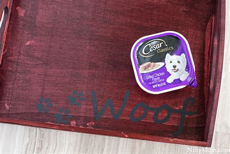 Dog Food Tray with Vinyl Cutouts – Nifty Mom