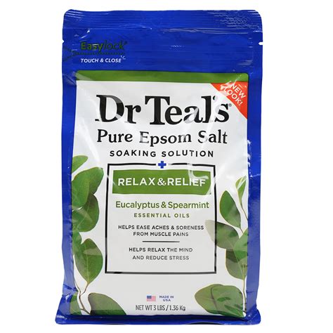 Dr Teals Pure Epsom Salt Soaking Solution 136kg Spearmint Pharmazone