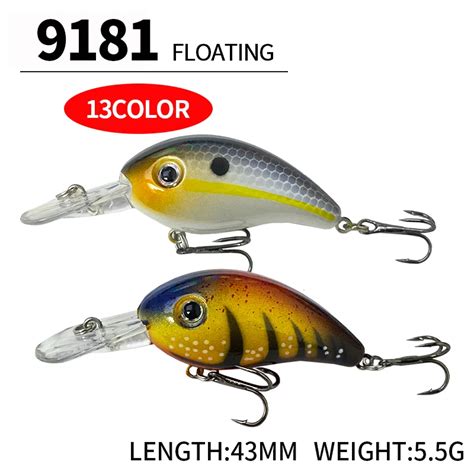 Pcs Floating Wobbler Lure Mm G Crankbaits Topwater Bass Pike