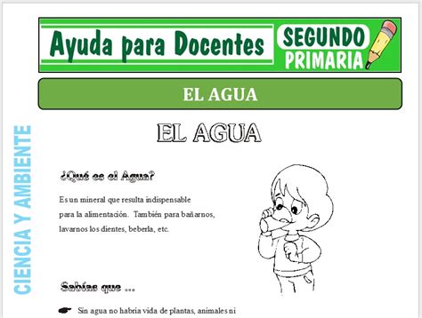 Fichas Del Agua Para Segundo De Primaria Ayuda Para Docentes