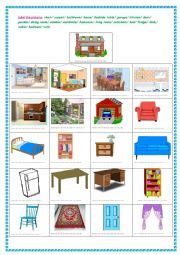 House Rooms And Furniture ESL Worksheet By Lovely Mimou