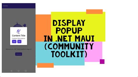 Display Popup In Net Maui Using Community Toolkit Youtube