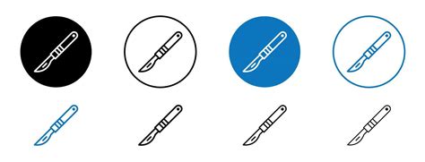 Scalpel Line Icon Set Vector Art At Vecteezy