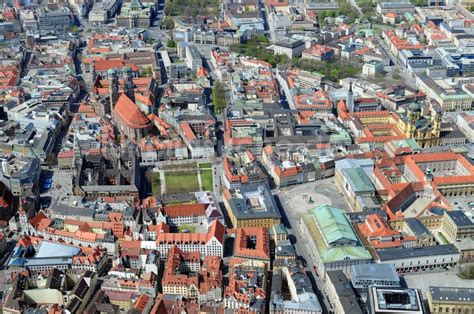 M Nchen Aus Der Vogelperspektive M Nchner Altstadt Im Bundesland Bayern