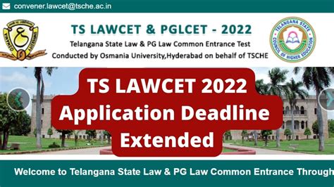 Ts Lawcet 2022 Application Deadline Extended Apply For Law Entrance