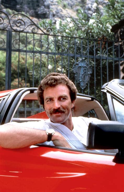 Tom Selleck As Magnum Pi Ferrari 308 Gts Classic Car Vintage Portrait