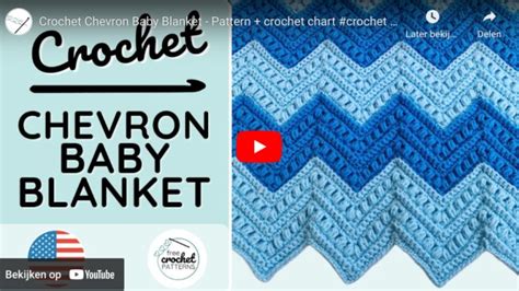 Free Crochet Pattern Chevron Baby Blanket · Free Crochet Patterns