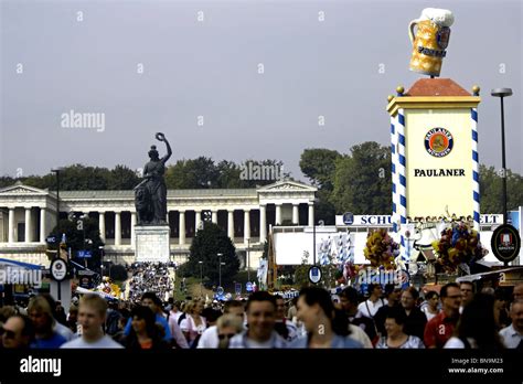 The Bavaria Statue Paulaner Brewery Beer Tower Oktoberfest Munich