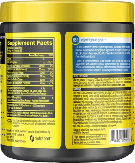 C4 Pre Workout Nutrition Facts Eoua Blog