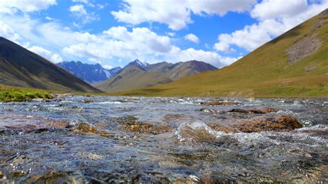 Wallpaper Id River Torrent Slope Rocks Mountains Flowing