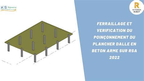 Ferraillage et vérification du poinçonnement du plancher dalle en béton