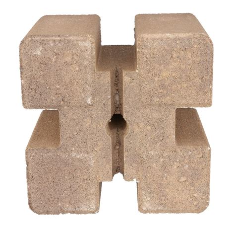 Oldcastle 7 5 In X 7 5 In X 5 5 In Tan Brown Planter Wall Block 16202336 The Home Depot