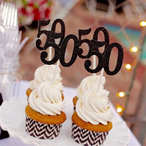 50th Anniversary Cupcake Toppers