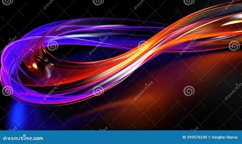 Abstract Colorful Wave On Black Background Ai Stock Illustration