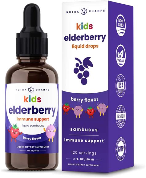 Black Elderberry For Kids Liquid Drops 101 Extract