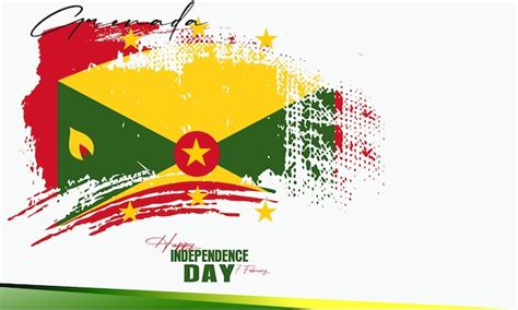 Premium Vector | Flag of grenada country. happy independence day of ...