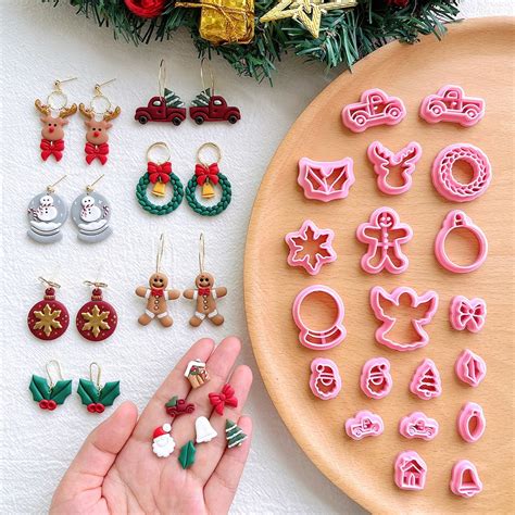 KEOKER Christmas Clay Cutters Christmas Polymer Clay Cutters For