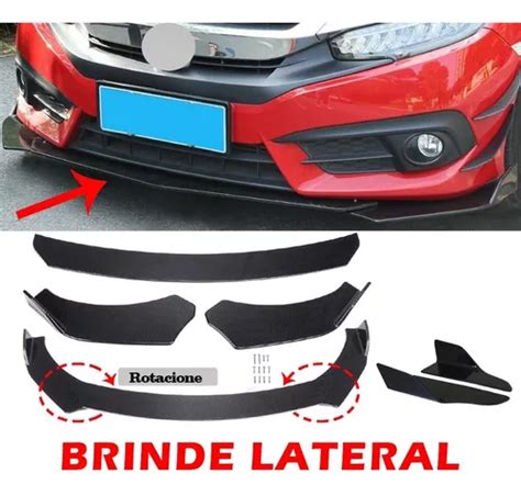 Splitter Dianteiro Universal Ajust Vel Front Lip Saia Spoiler