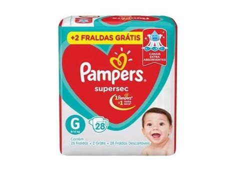 Fralda Pampers Supersec Tamanho G Unidades Peso Indicado Kg