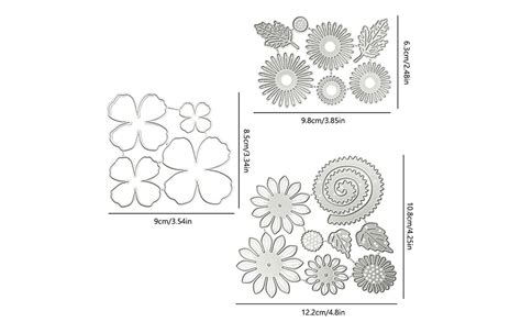 Senhai D Blumen Metall Stanzformen Er Set Sonnenblumen