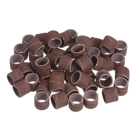 HARFINGTON 50pcs Sanding Drums 1 2 Inch Mini Sanding Sleeves 120 Grit