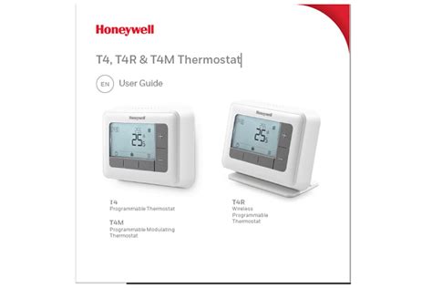 Honeywell T4 T4R T4M Thermostat User Manual - ManualsBooks