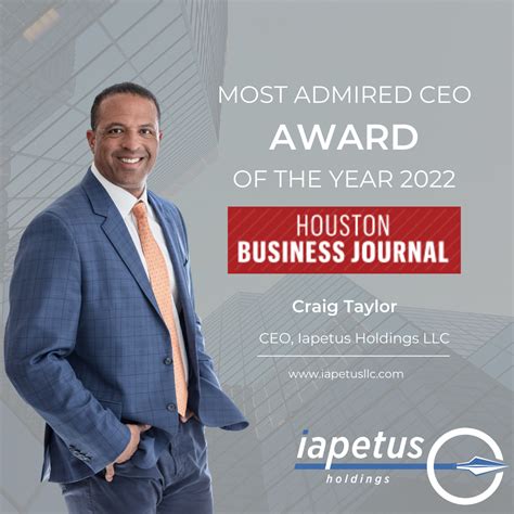 HBJ Recognizes Craig Taylor in Fifth-Annual Most Admired CEO Awards ...