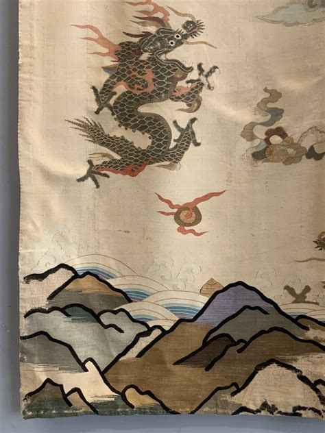 Japanese Edo Period Antique Kesi Silk Tapestry 205 X 136cm Clive Rogers