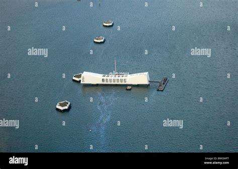 Aerial view of Arizona Memorial, Pearl Harbor, Hawaii Stock Photo - Alamy