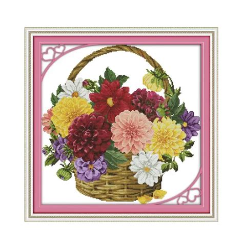 Chrysanthemum Flower Cross Stitch Kit Flower Ct Ct Ct Count