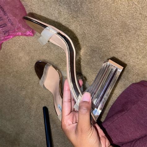 Cape Robbin Shoes Cape Robbin Clear And Nude Block Heel Shoes Poshmark