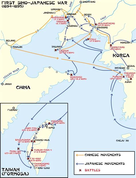 First Sino-Japanese War - Stories on Map - Historydraft