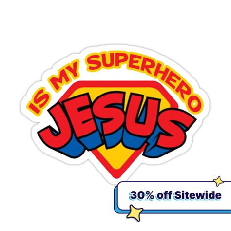 jesus   superhero sticker  hotifroti bible lessons  kids