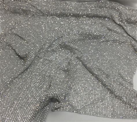 Silver Rhinestone Sheet Crystal Fabric Rhinestone Fabric