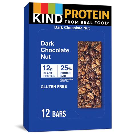 Kind Protein Bars Double Dark Chocolate Nut Gluten Free 12g Protein 1 76oz 12