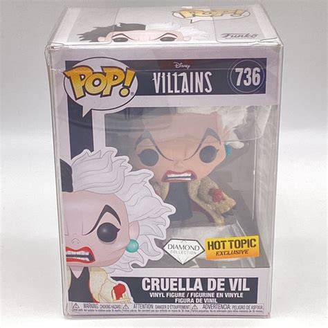 Funko Pop Disney Villains Cruella De Vil Diamond Collection Hot Topic Exclusive
