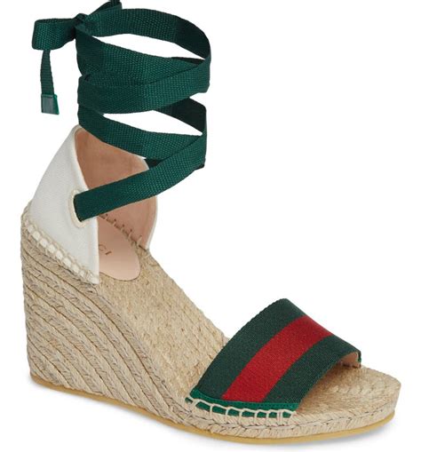 Gucci Lilibeth Sylvie Web Espadrille Wedge Sandal Women Nordstrom