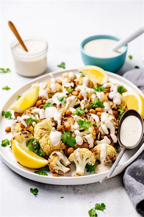 Lebanese Roasted Cauliflower With Tahini Sauce Cooking Mediterranean